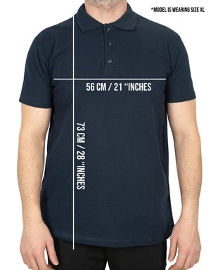 Polo Collar Navy T-Shirt - Printed - Pamusan.com