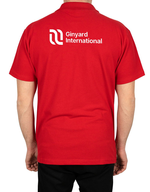 Polo Collar Red T-Shirt - Digital Print - Pamusan.com