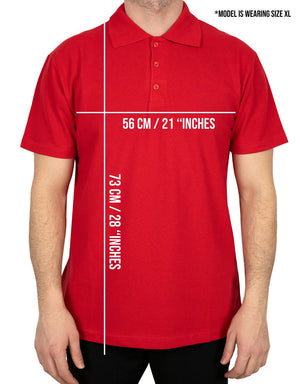 Polo Collar Red T-Shirt - Digital Print - Pamusan.com