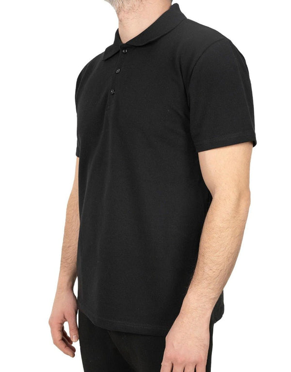 Polo Collar T-Shirt Black - Pamusan.com
