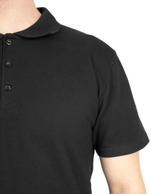 Polo Collar T-Shirt Black - Pamusan.com