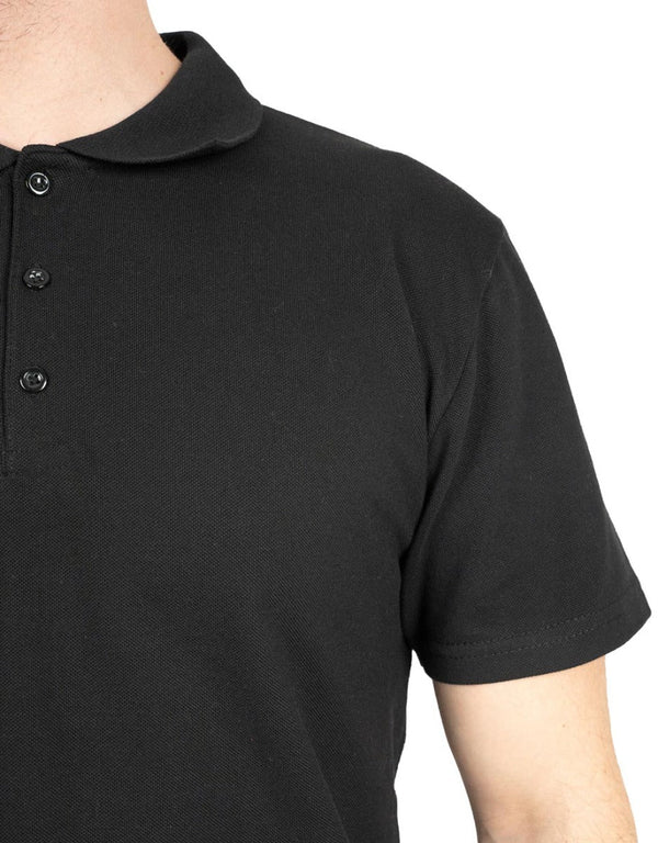 Polo Collar T-Shirt Black - Pamusan.com