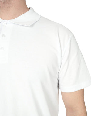 Polo Collar T-Shirt White - Pamusan.com
