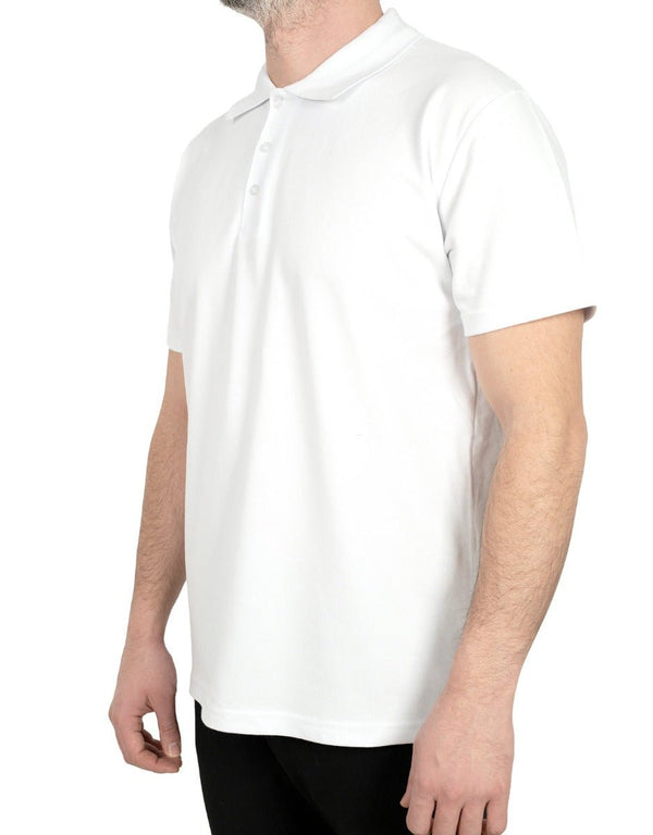 Polo Collar T-Shirt White - Pamusan.com