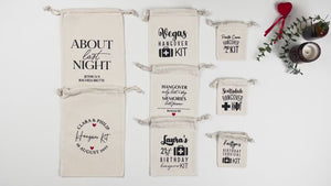 Bride Groom Bag, Recover Kit Bags, Custom With Your Name Or Design, Bachelorette Party, Survival Kits