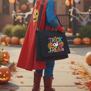 Halloween Canvas Messenger Bags – Custom Trick or Treat Shoulder Tote with 12 Spooky Designs