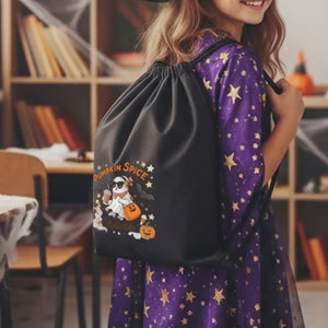 Personalized Halloween Drawstring Candy Bags with 12 Designs