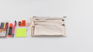 Fabric Pencil Case Makeup Bag - 8" W x 4" H (21x10 cm) -  (Customize)