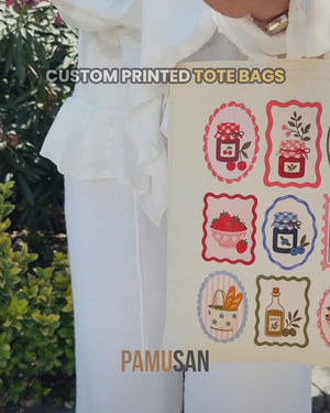 blank short handle gabardine tote bag 12x14