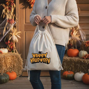 Halloween Drawstring Bags – 12 Spooky Trick or Treat Designs, Bulk Party Favor Candy Bags