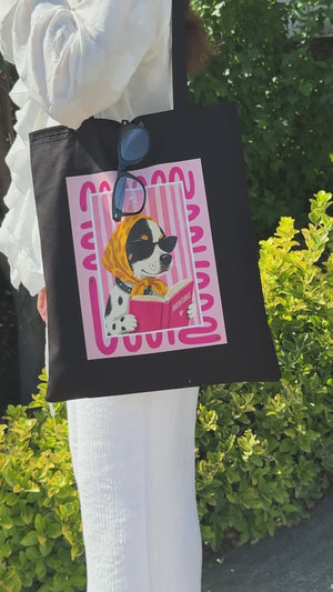 Black Cotton Tote Bag – 14"x16" Blank Reusable Wholesale Bags