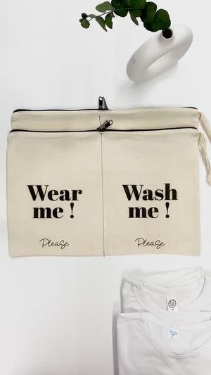 Pamusan Wear and Wash Travel Bag - Personal Travel Bag - Lingerie Laundry Bag - Clean and dirty bags - Storage and Organization Cotton Bags