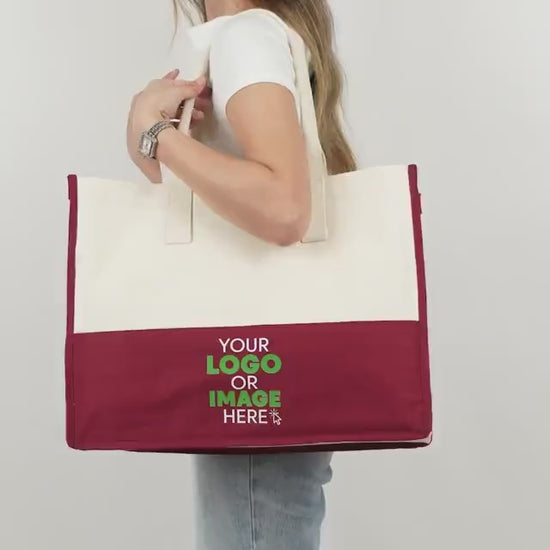 Reusable tote bag for shopping, travel or wedding