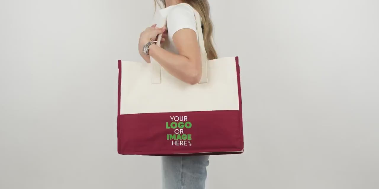 Reusable tote bag for shopping, travel or wedding