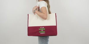 Reusable tote bag for shopping, travel or wedding