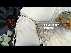 Laminated 6" x 8" (15 x 20 cm) Cotton Drawstring Pouch - 4 oz