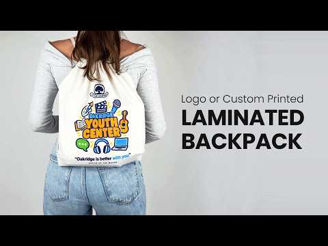 Custom Laminated Cotton Drawstring Backpack 14×16 in (35×40 cm) – 4 oz
