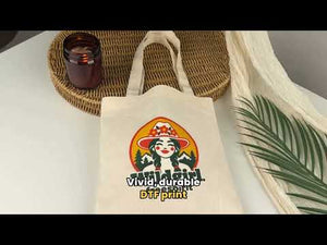 Personalized Cotton Tote Bag – 9" x 9" Lightweight Reusable Custom Print