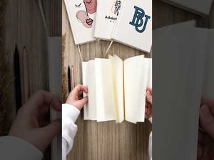Canvas Cover Notebook  6"W x 8"H (15 cm x 20 cm) Text Logo or Photo Print, Promotional Notebook