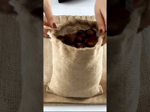 Burlap Bags 10"W x 14"H (25 x 35 cm) - Coffee Bag -  Burlap Bags With Drawstring - 100% Natural Jute Bags - Jute Drawstring Gift Bags
