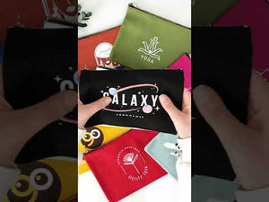 Clutch Bag 8"W x 6"H (21 cm x 15 cm) , Makeup Bag Bridesmaid Cosmetic Bag , Personalized Clutch Bag, Zip Pouch Bag, Print Your Logo