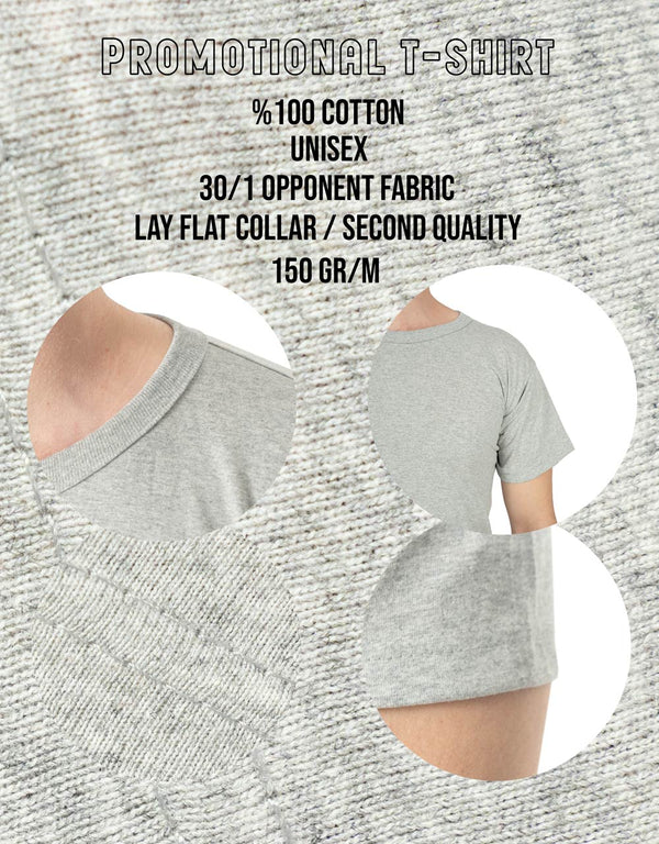 Print Promotional T-shirt Gray Color - Pamusan.com