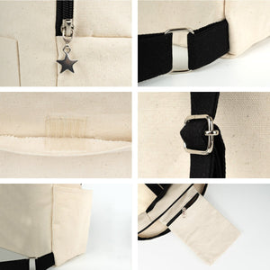Printed Black VIP Canvas Backpack – 10" × 13" (25 × 32 cm), 10 oz - Pamusan.com