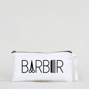Fabric Pencil Case  8" W x 4" H (21x10 cm)  - White Color (Customize)