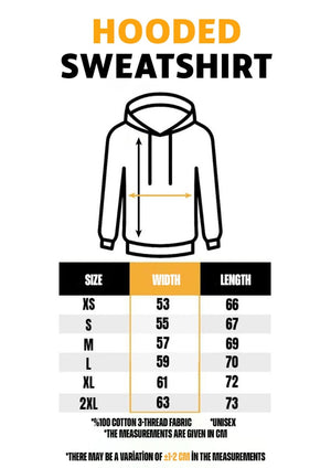 Printed Hoodie Sweatshirt - 3 Thread, No Charcoal - Pamusan.com