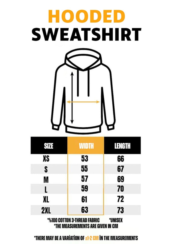 Printed Hoodie Sweatshirt - 3 Thread, No Charcoal - Pamusan.com