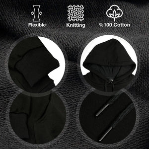 Printed Hoodie Sweatshirt - 3 Thread, No Charcoal - Pamusan.com