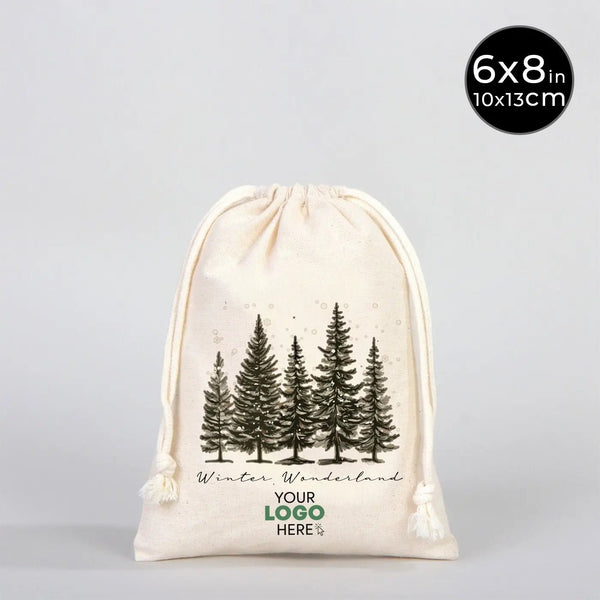 Printed New Year Pouch 6" × 8" (15.5 × 20 cm) – Customizable Drawstring Gift Bag - Pamusan.com