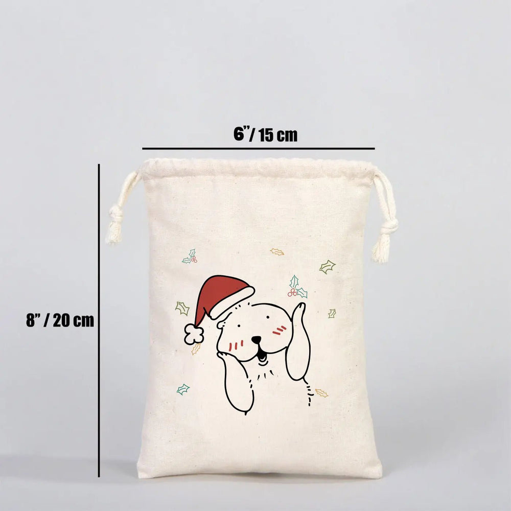 Printed New Year Pouch 6" × 8" (15.5 × 20 cm) – Customizable Drawstring Gift Bag - Pamusan.com