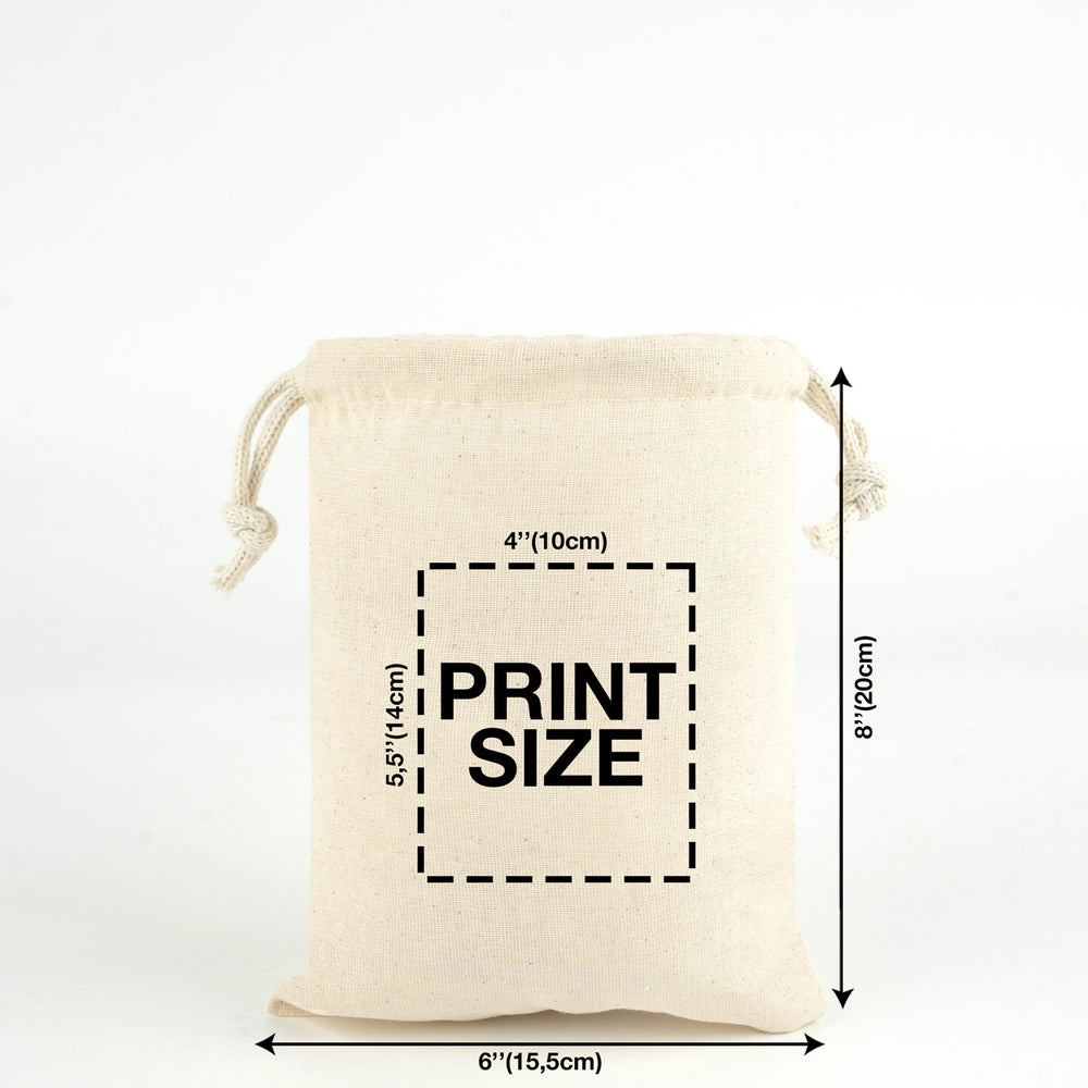 Fabric Pouch 6" W x 8" H (15.5 cm x 20 cm) -  (Customize)