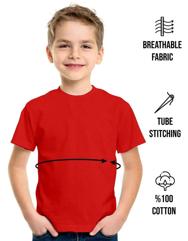 Printed Promotional Children's T-Shirt - Red - Pamusan.com