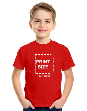 Printed Promotional Children's T-Shirt - Red - Pamusan.com