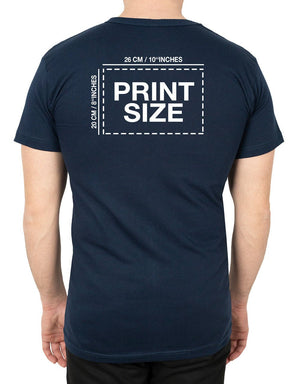Printed Promotional T-Shirt Navy Color - Pamusan.com
