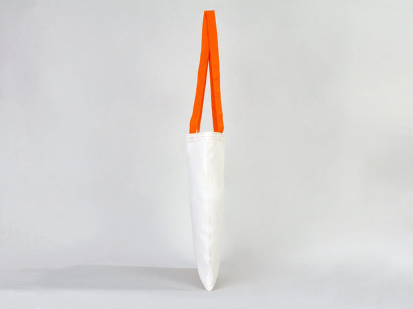 Printed Tote Bags with Orange Handles – 14"x16" Custom Cotton Logo Bags - Pamusan.com