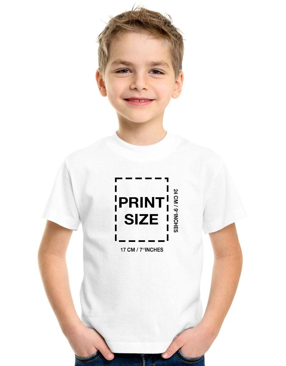 Digital Printed Promotional Children's T-Shirt - White