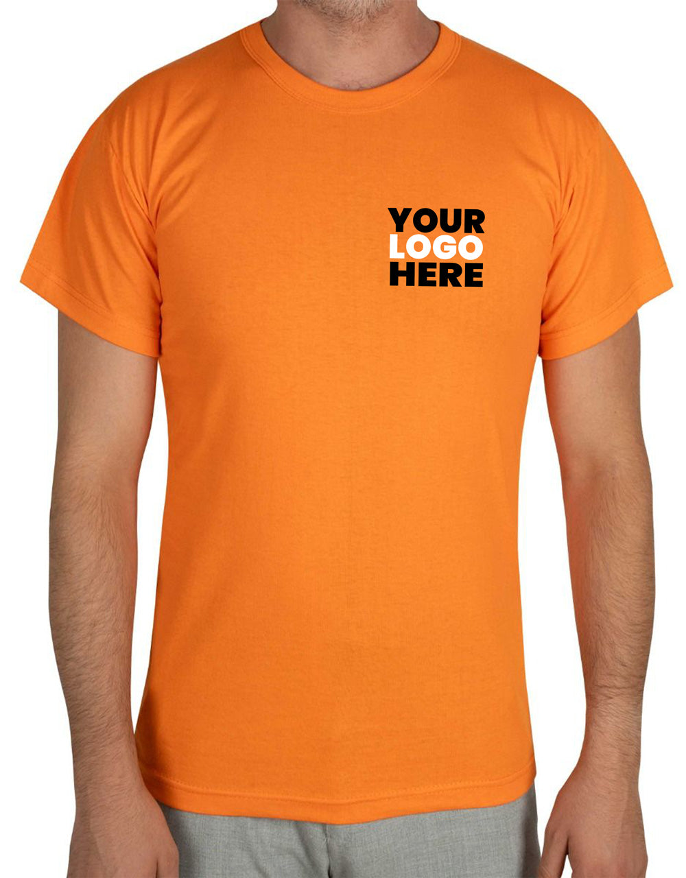 Print Promotional T-shirt Orange Color