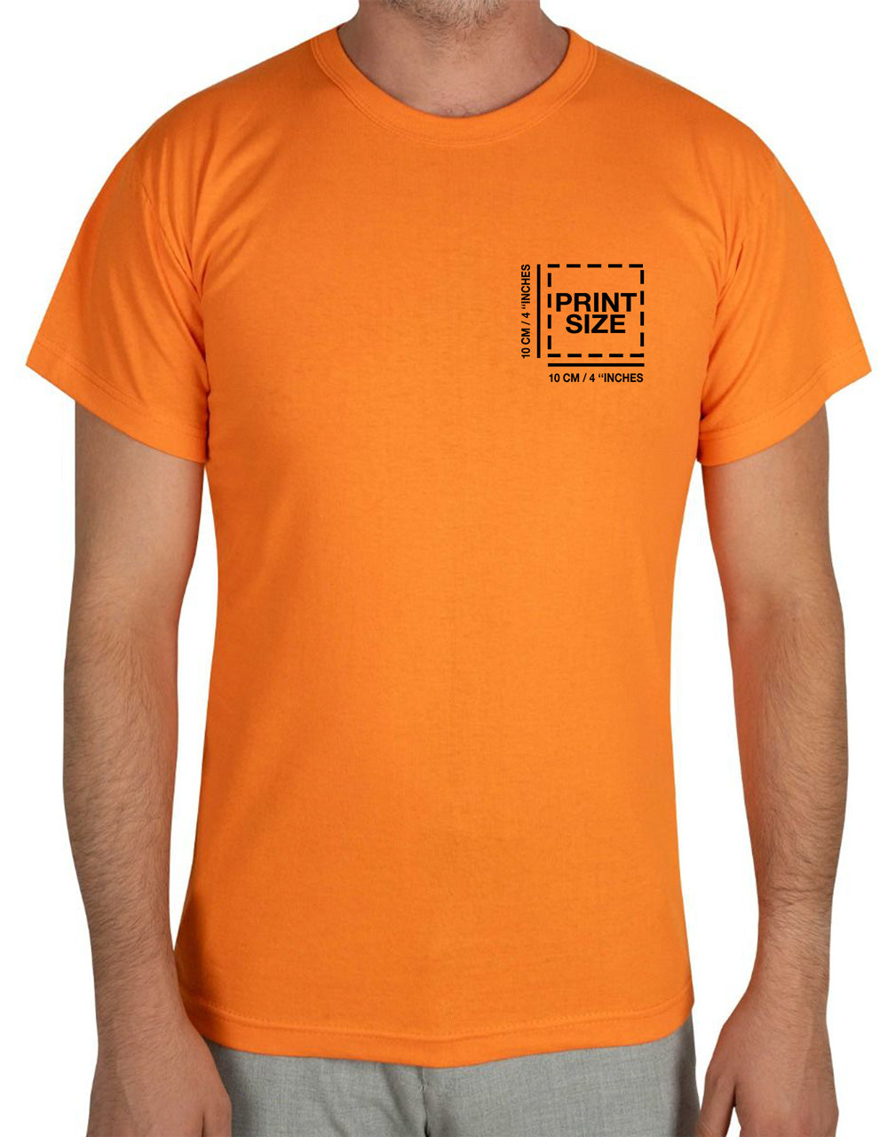 Print Promotional T-shirt Orange Color