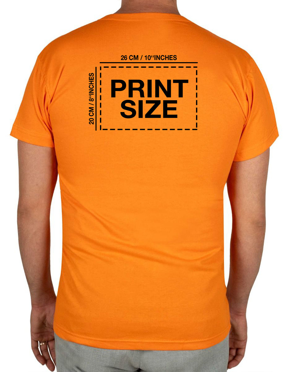 Print Promotional T-shirt Orange Color