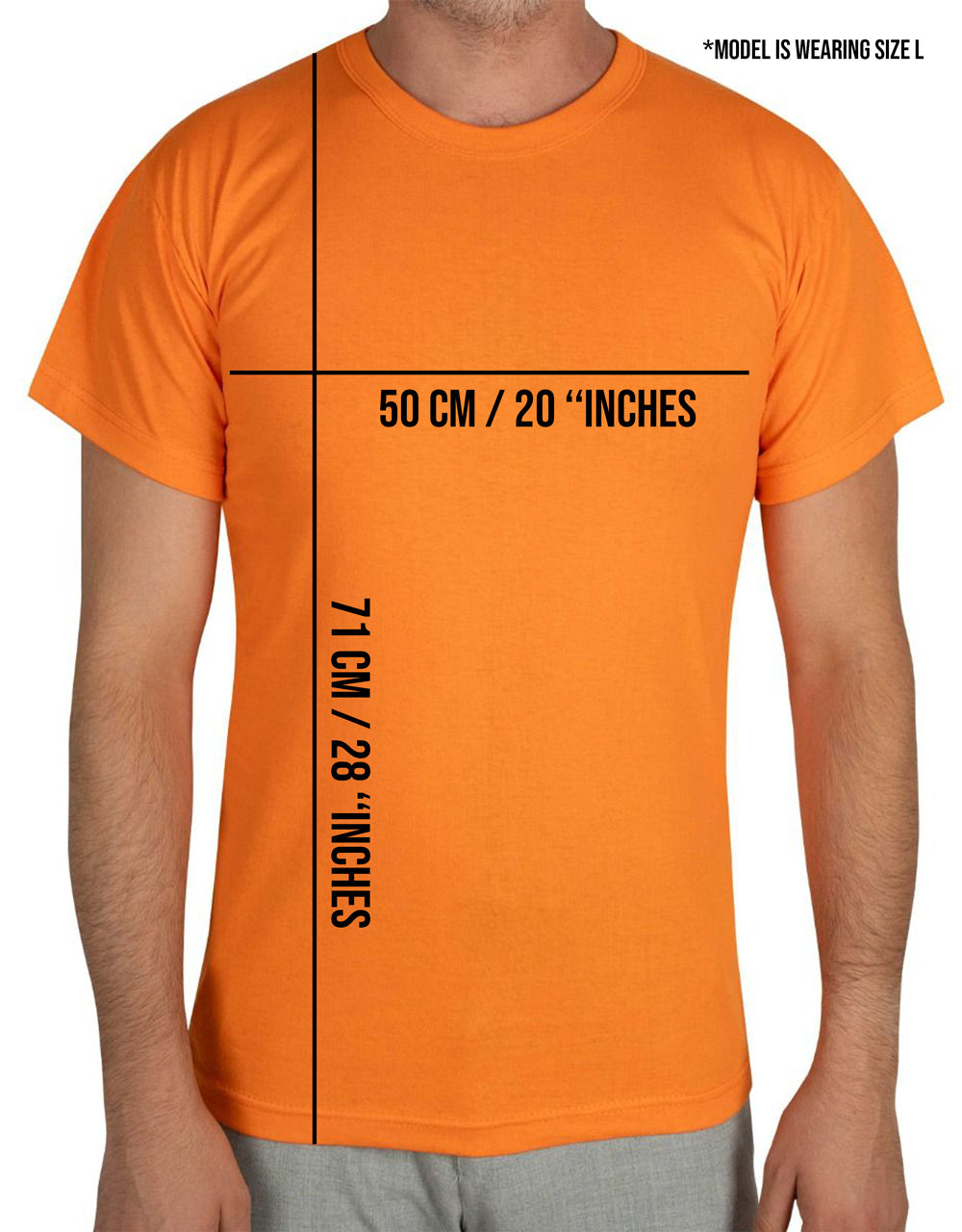 Print Promotional T-shirt Orange Color