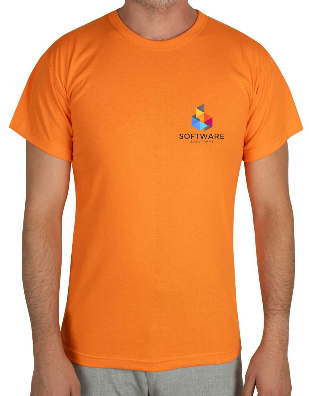 Print Promotional T-shirt Orange Color