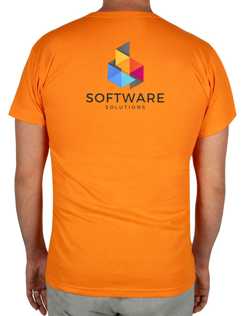 Print Promotional T-shirt Orange Color