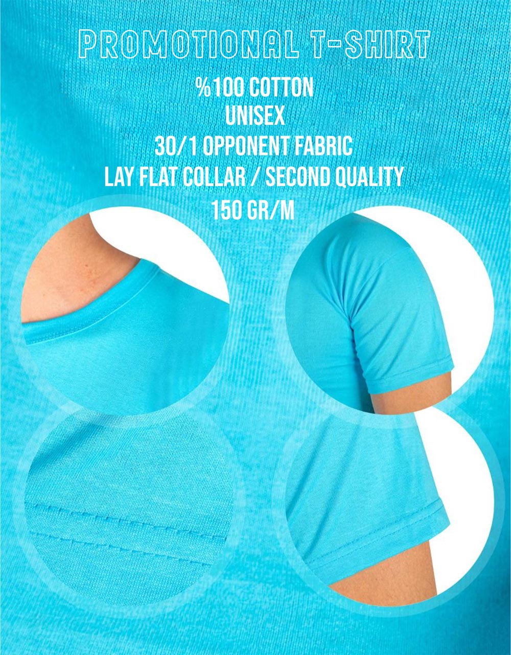 Print Promotional T-shirt Blue Color