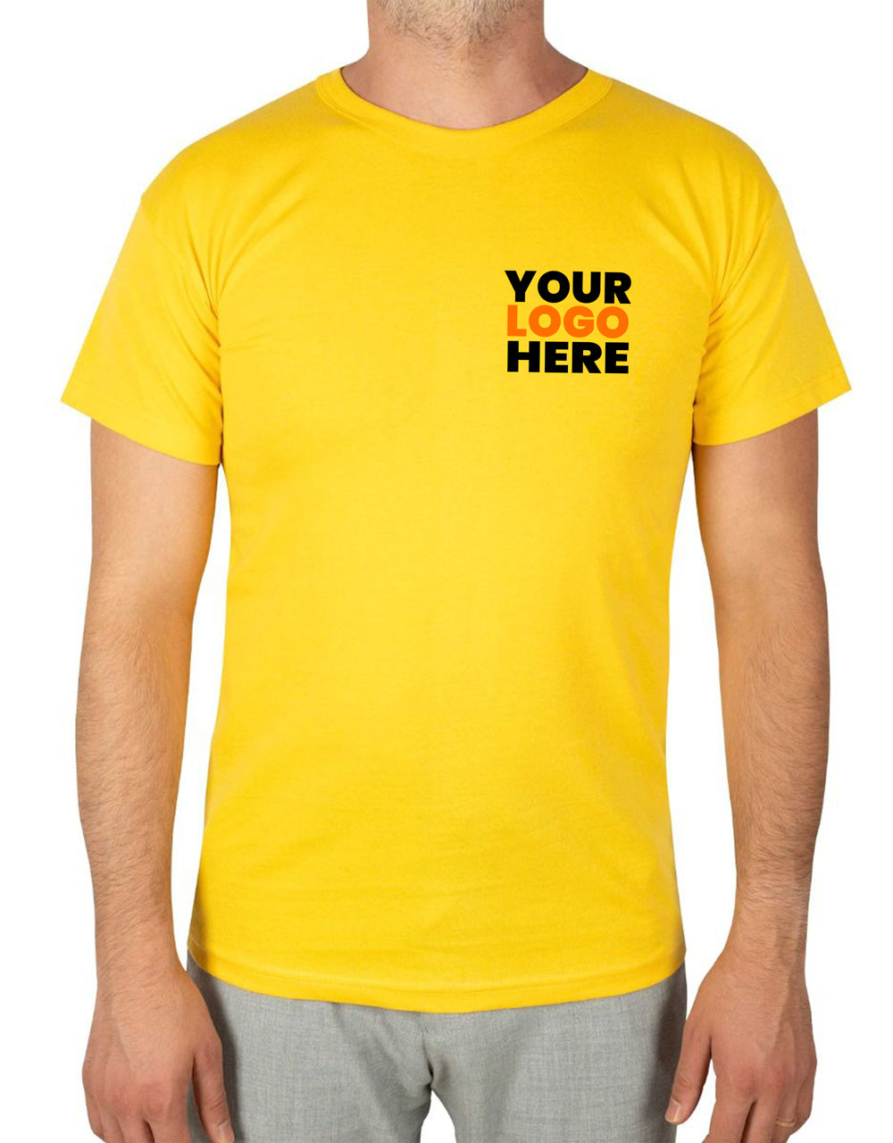 Print Promotional T-shirt Yellow