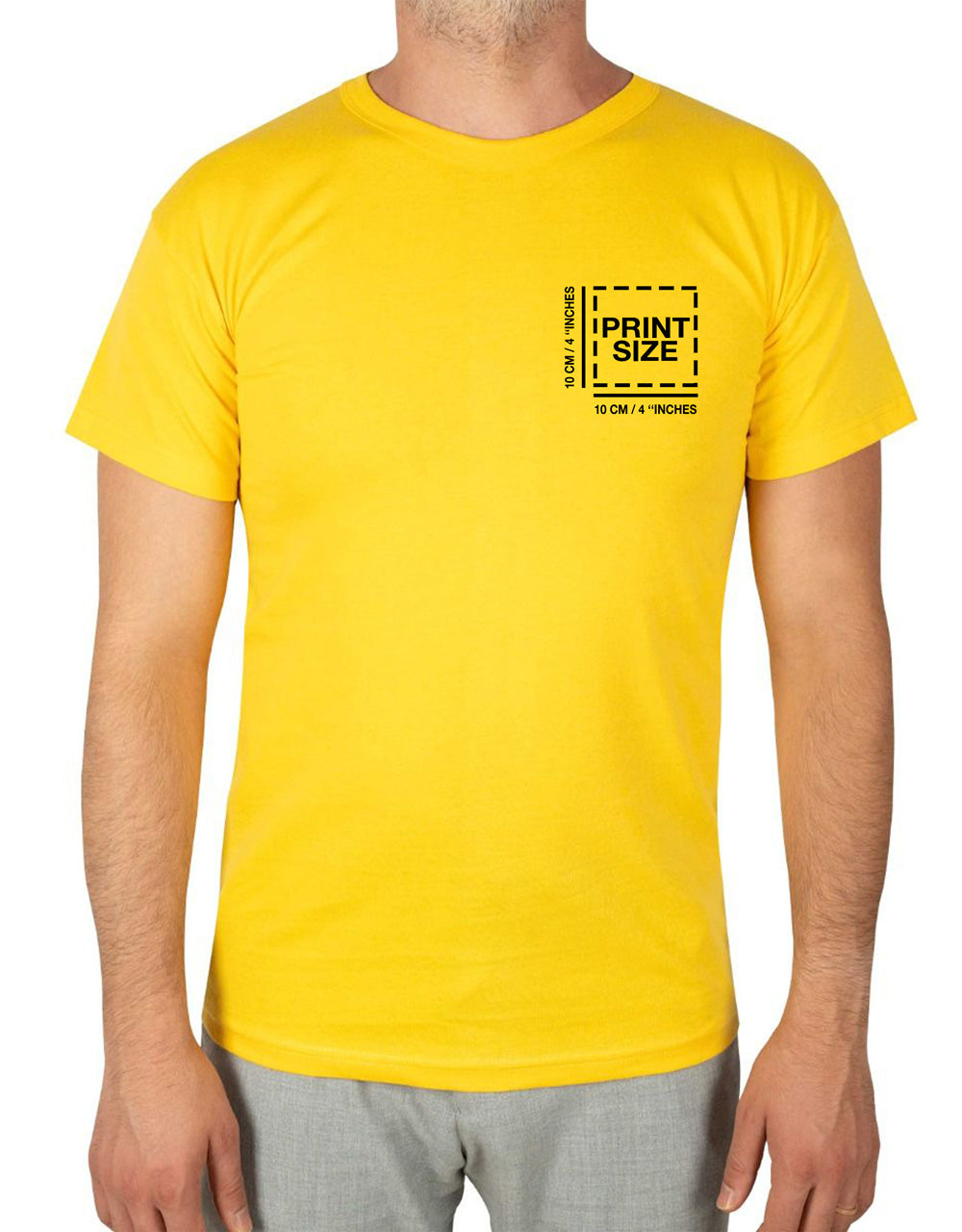 Print Promotional T-shirt Yellow