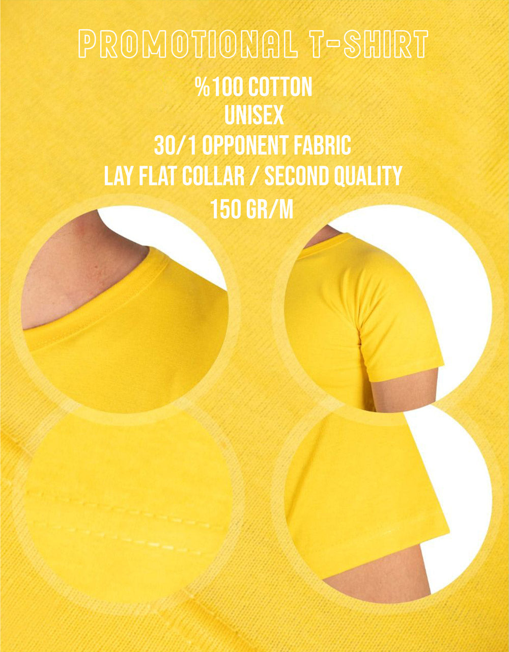 Print Promotional T-shirt Yellow