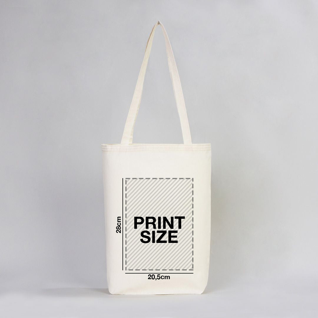 Raw Tote Bag 14"W x 16"H x 4"L (35x40x10 cm) -  (Customize)